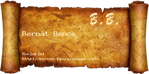 Bernát Bence névjegykártya